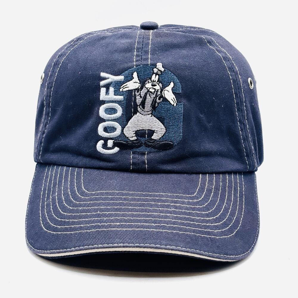 Goofy Strapback Hat Blue One Size Adjustable Embroidered Disney Florida